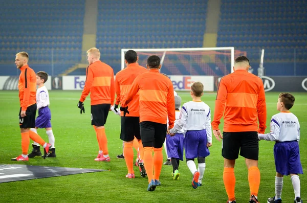 Kharkiv Ukraina Februari 2020 Shakhtar Fotbollsspelare Uefa Europe League Match — Stockfoto