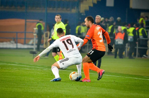 Kharkiv Ukraine Fevereiro 2020 Jogador Chiquinho Durante Jogo Uefa Europe — Fotografia de Stock