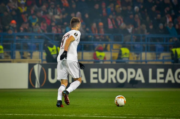 Kharkiv Ukraine Fevereiro 2020 Jogador Ferro Durante Jogo Liga Europa — Fotografia de Stock