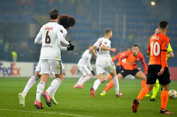 ハリコフ ウクライナ 2020年2月20日 Uefaヨーロッパリーグ戦中のルーベン ディアス選手 Shakhtar Donetsk対Sl Benfica ポルトガル ウクライナ — ストック写真