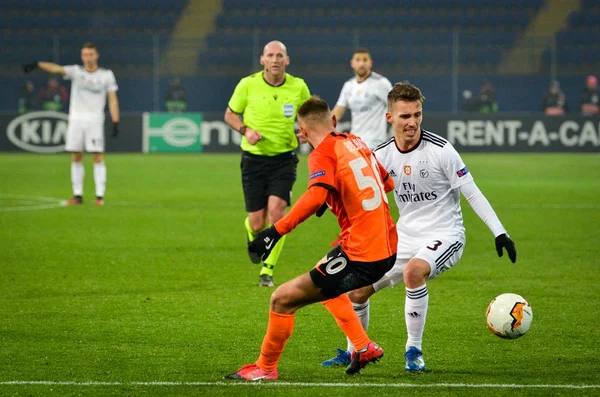 Kharkiv Ucraina Febbraio 2020 Alejandro Grimaldo Durante Partita Della Uefa — Foto Stock