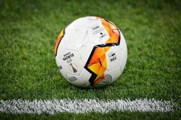 Kharkiv Ukraine Febriary 2020 Europa League Ball Lie Field Close — Stockfoto