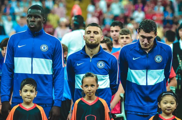Estambul Turquia 14 De Agosto De 2019 Jugadores De Futbol Chelsea Al Frente Durante El Partido