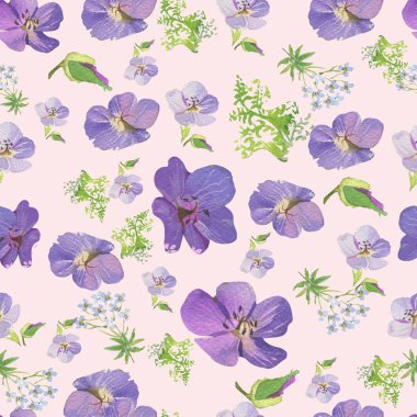 Klasik Dikensiz Çiçek deseni