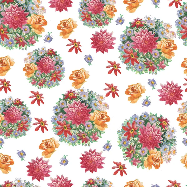 Vintage patrón floral inconsútil — Foto de Stock
