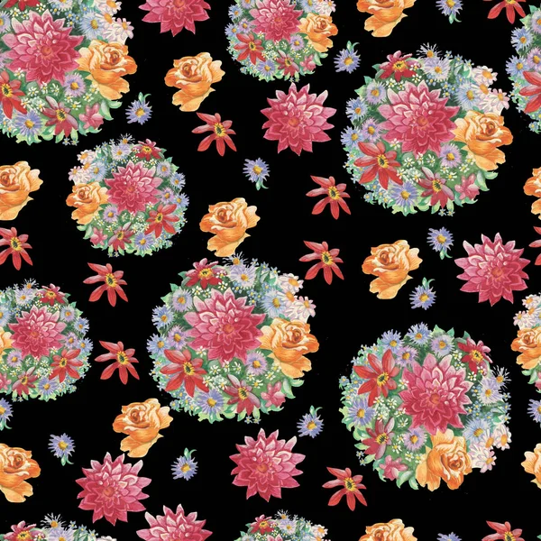 Vintage motif floral sans couture — Photo