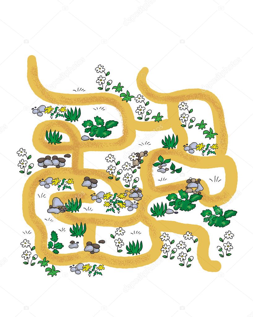 cheerful maze for young children