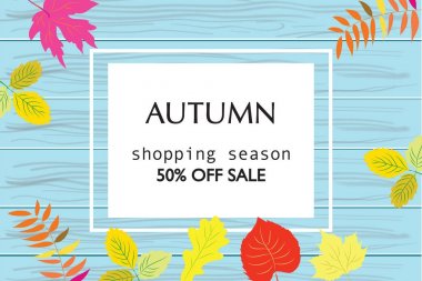 autumn banner for the season of sales clipart
