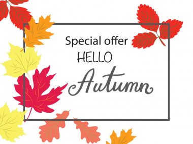 arka plan, sonbahar satış için banner