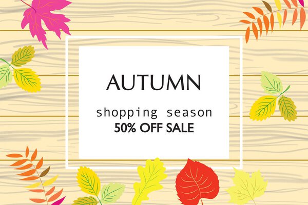 autumn banner for the season of sales