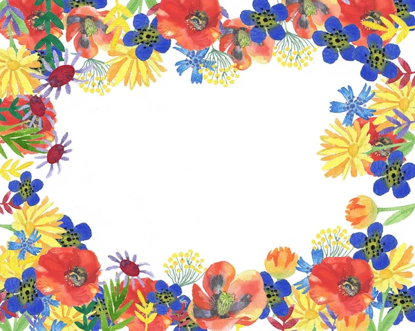 Fondo Acuarela Floral Para Una Tarjeta — Foto de Stock