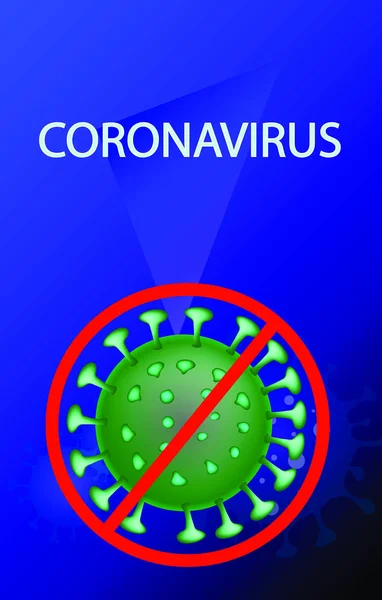 Banner Cuarentena Brote Coronavirus Antecedentes Gripe Coronavirus Como Casos Cepa — Vector de stock