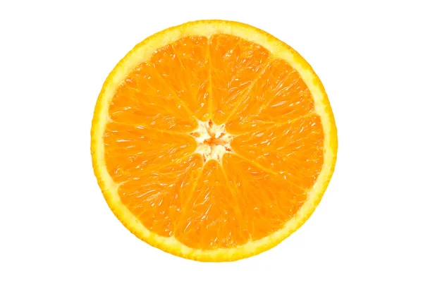 Orange Half Isolated White Background Stock Photo