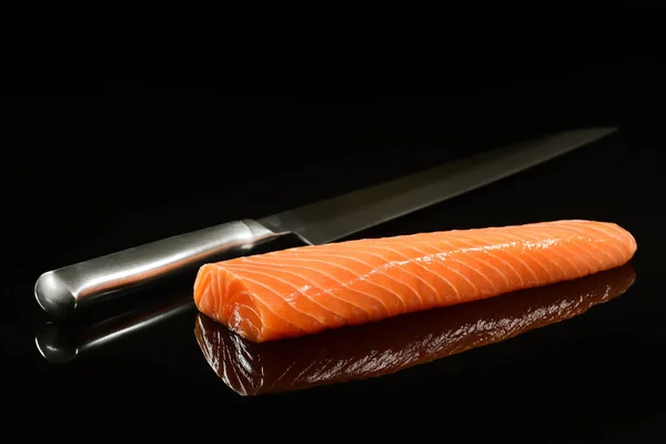 Salmon fresh chopped — Stock Photo, Image