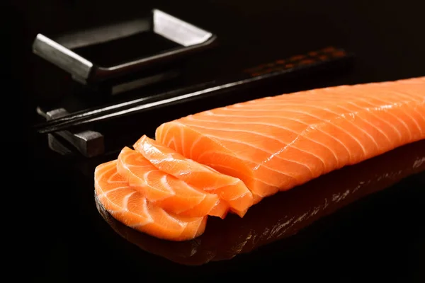 Salmon fresh chopped — Stock Photo, Image