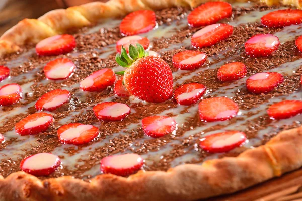 Pizza dulce de fresa — Foto de Stock