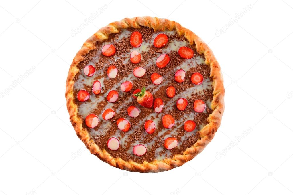 Sweet strawberry pizza