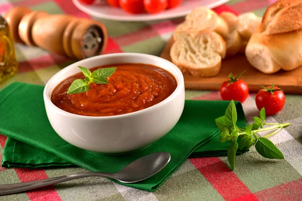 토마토 소스 그릇 — 스톡 사진