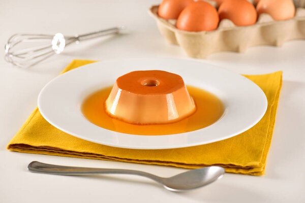 Condensed milk pudding