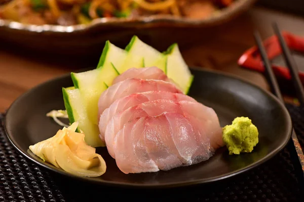 Witte vis sashimi — Stockfoto