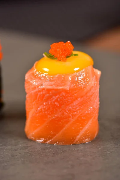 Salmon sushi close up — Stock Photo, Image