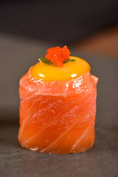 Salmon sushi close up — Stock Photo, Image