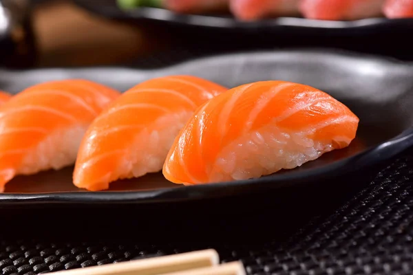 Sushi Salmão Atum Nigiri — Fotografia de Stock