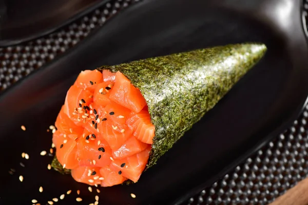 Salmon Temaki Restaurant Table — Stock Photo, Image