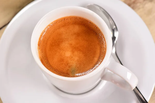 Svart Kaffe Espressokopp — Stockfoto