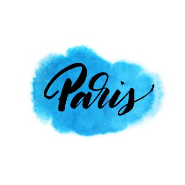 Paris suluboya arka plan üzerinde. 