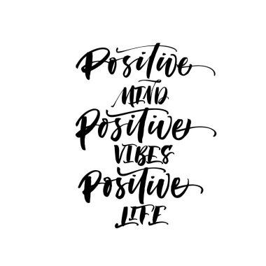 Positive mind, vibes, life clipart