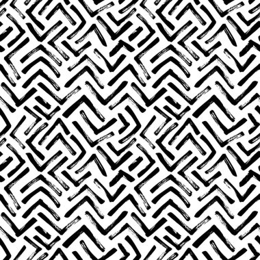 pattern with geometrical brush strokes clipart