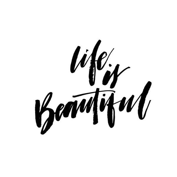 Life is beautiful card. — Stock Vector