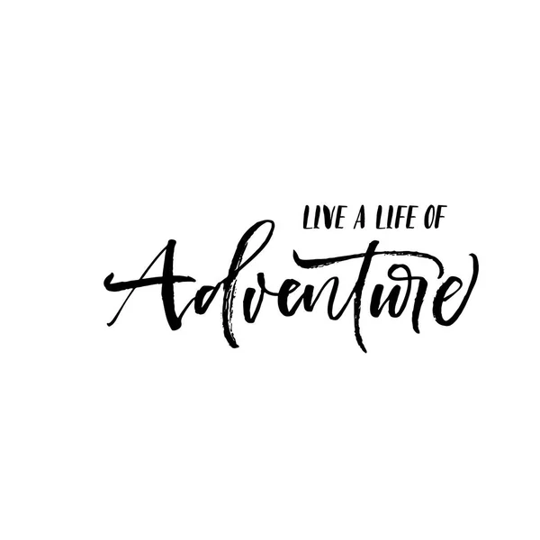 Live a life of adventure postcard. — Stock Vector