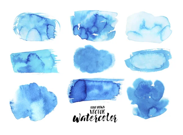 Hand drawn watercolor blots — Stock Vector