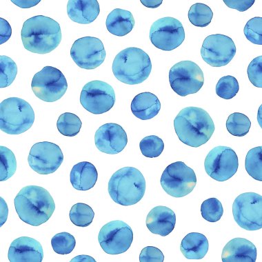 Suluboya daireler ile Seamless Modeli.