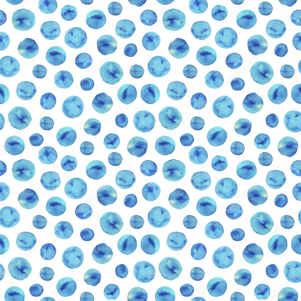 Seamless pattern with watercolor circles.