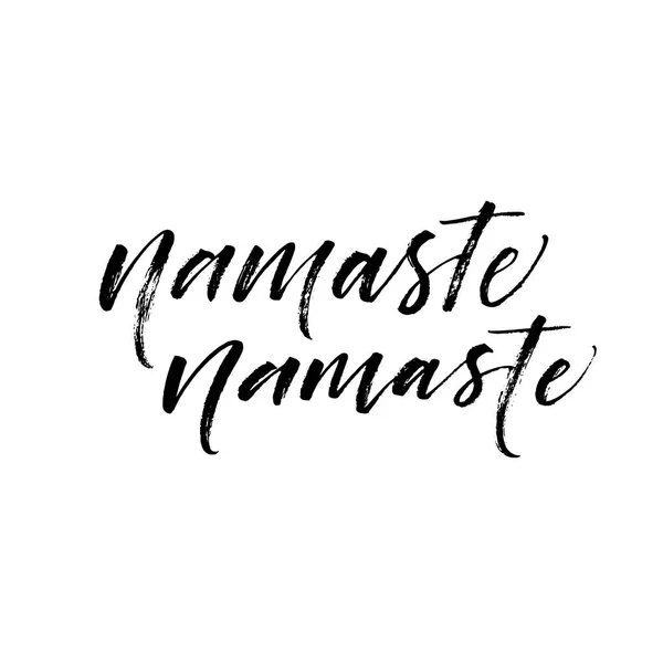 Handgezogene Namaste-Karte. — Stockvektor