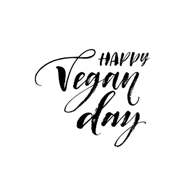 Felice giorno vegan cartolina . — Vettoriale Stock