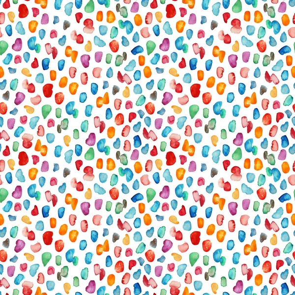 Seamless pattern with colorful watercolor drops. — Stock Photo, Image