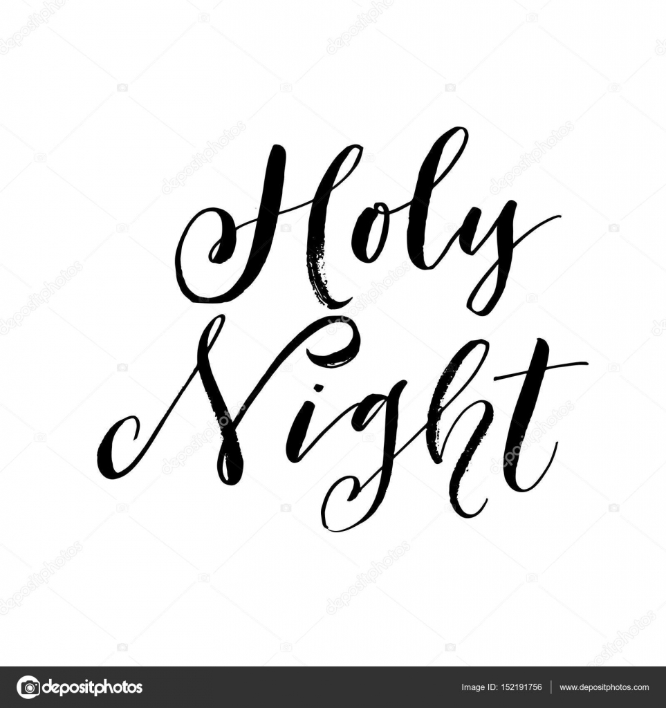Holy night phrase. Stock Vector by ©gevko93 152191756