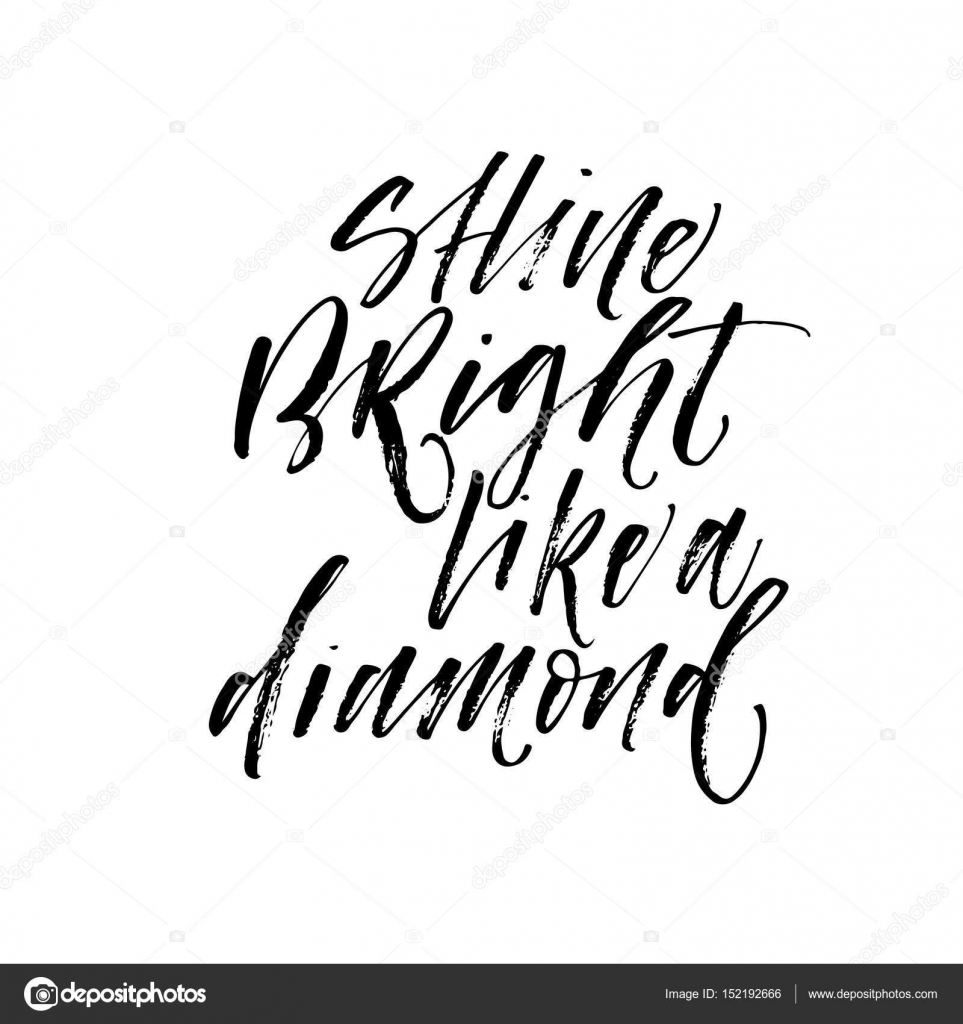 Shine bright like a diamond postcard. Stock Vector Image by ©gevko93  #152192666