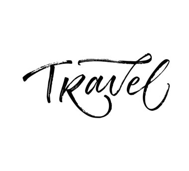 Elle çizilmiş seyahat kartpostal. 