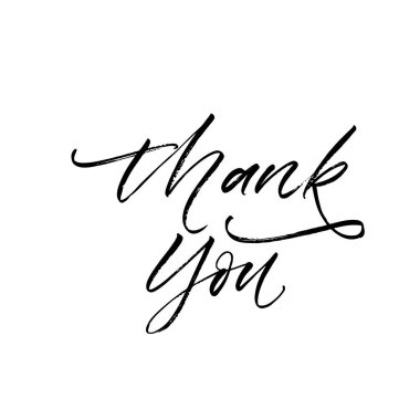 Thank you card. clipart
