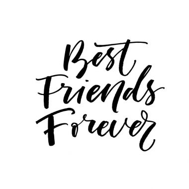 En iyi arkadaşlar sonsuza dek kartpostal.