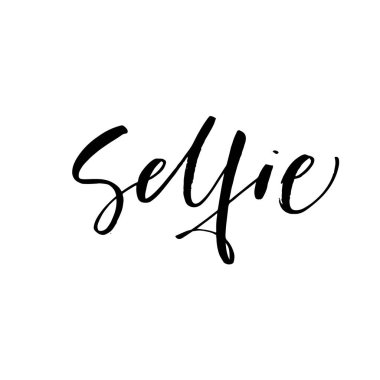 El çekilmiş selfie kartpostal. 