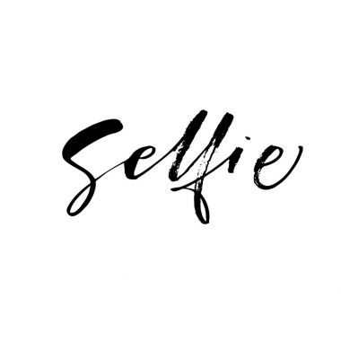 El çekilmiş selfie kartpostal.