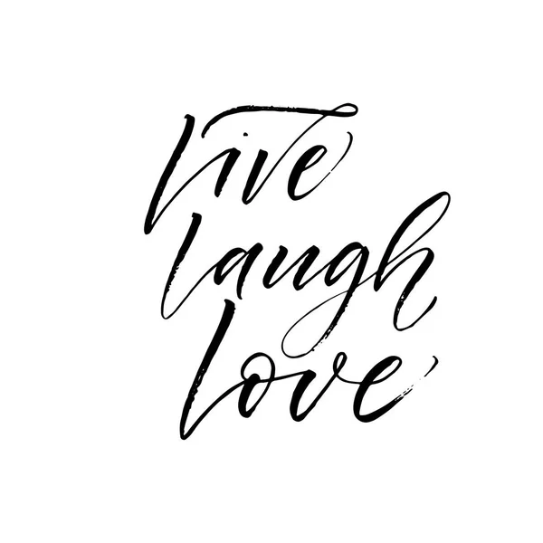 Live laugh love képeslap. — Stock Vector