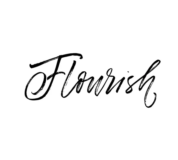 Flourish hand drawn lettering. — Stock Vector