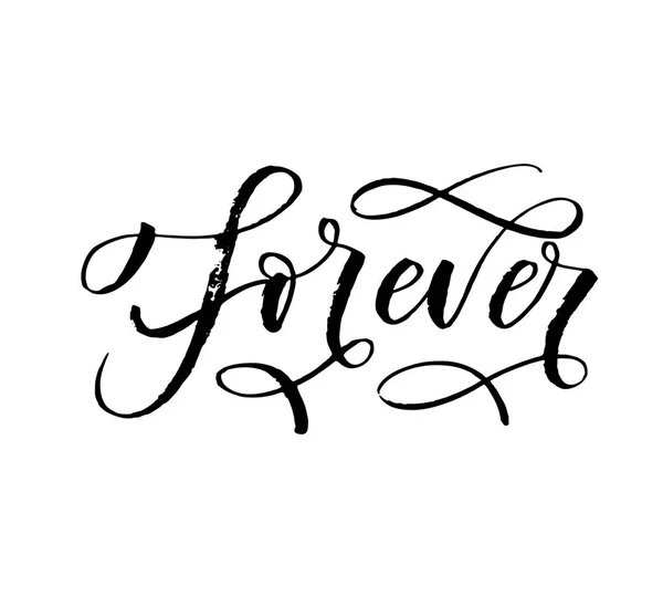 Forever hand drawn card. — Stock Vector